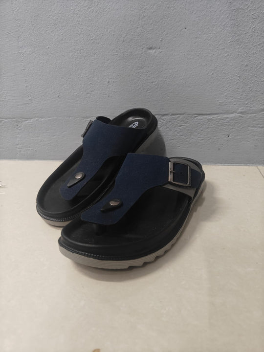 Stylish Slip-On Sandals for Men | Daily Wear Trendy Slippers - HOTSTAR (Navy blue) – 7MAN Men's Fashion India