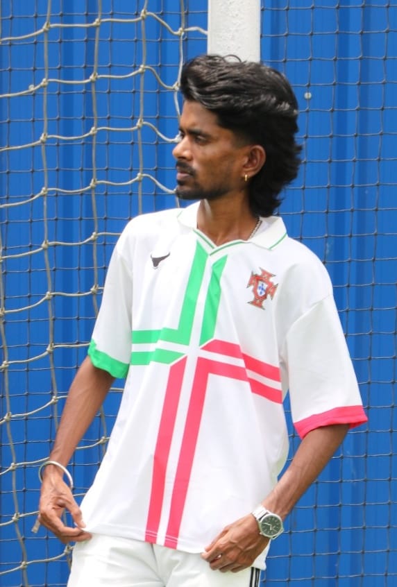 Men's White Green Pink Football Jersey