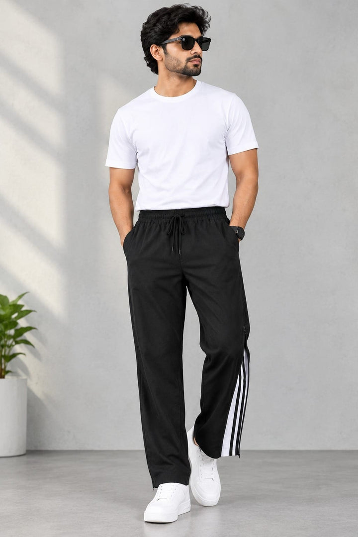 Men’s Premium | Comfort Fit Full Zipper Track Pant - Black