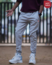 ATTRACTIVE MEN'S POPCORN TRACK PANT-ASH-7 Man