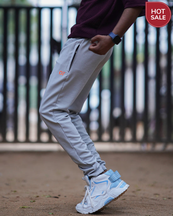 ATTRACTIVE MEN'S POPCORN TRACK PANT-ASH-7 Man
