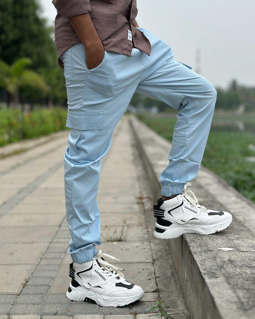 ATTRACTIVE TRENDY 400 RS CARGO PANT-ICE BLUE-7 Man