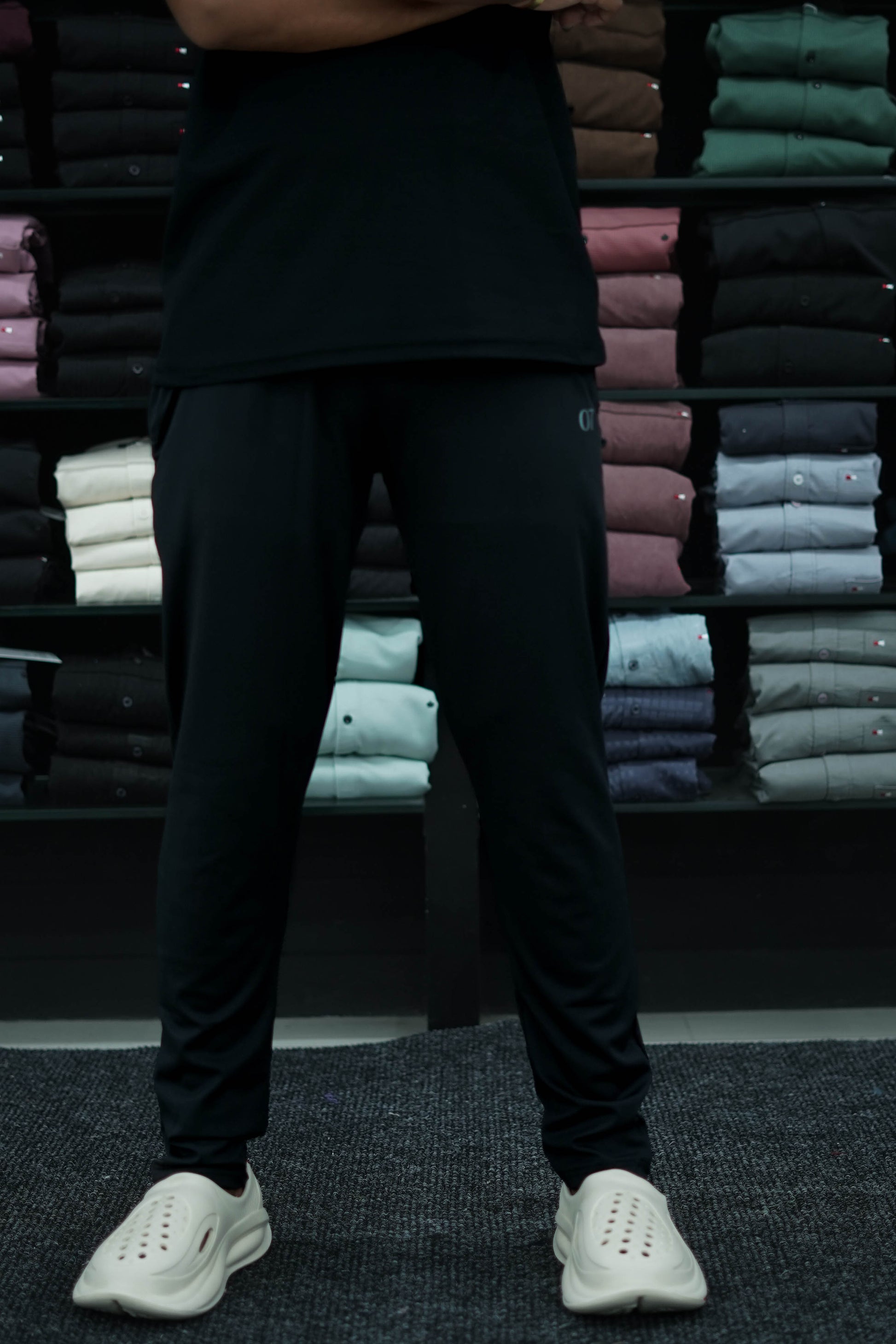 Buy Men's Casual Lycra Track Pant - Black-7 Man