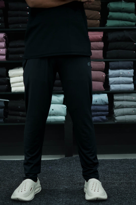 Buy Men's Casual Lycra Track Pant - Black-7 Man