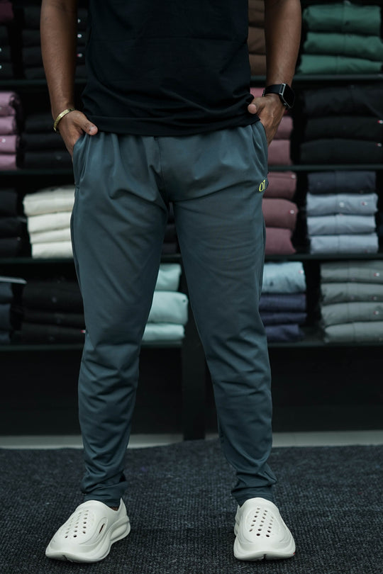 Buy Men's Casual 4 Way Lycra Track Pant - Dark Grey – alternate view – 7MAN India
