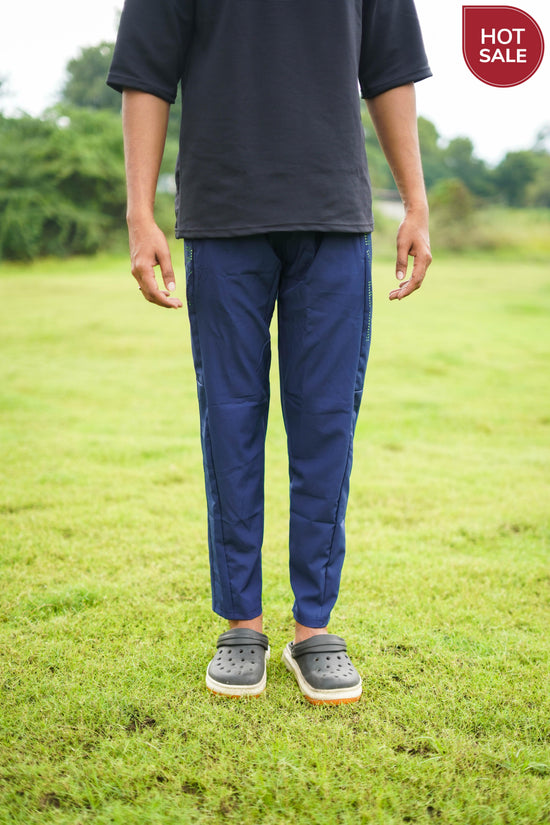 Men's Casual Daily Wear NS Track Pant -NAVY BLUE-Track Pant-7 Man