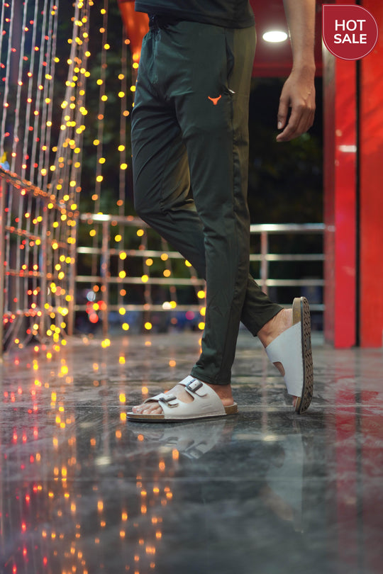 Daily Wear Mens 4 Way Lycra Track Pant -Mehandi Green – 7MAN Men's Fashion India