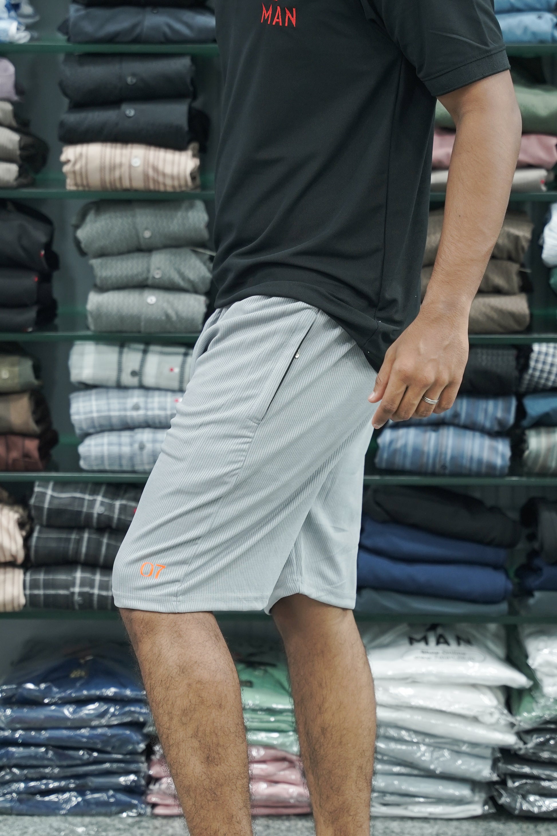 Daily Wear Trendy Mens Korean Trouser & Shorts -Ash