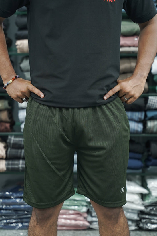 Daily Wear Trendy Mens Korean Trouser & Shorts -Mehandi Green