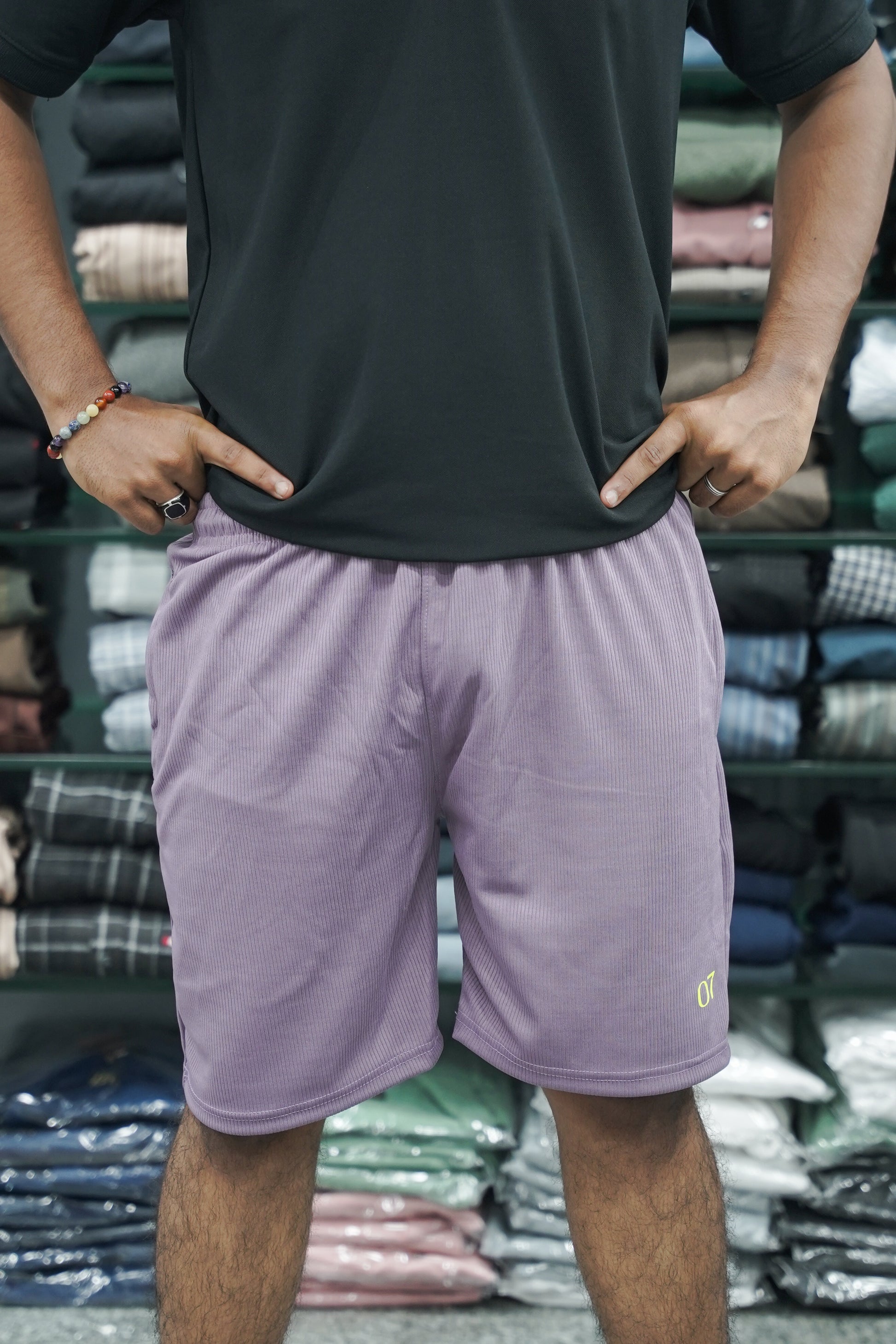 Daily Wear Trendy Mens Korean Trouser & Shorts - Purple
