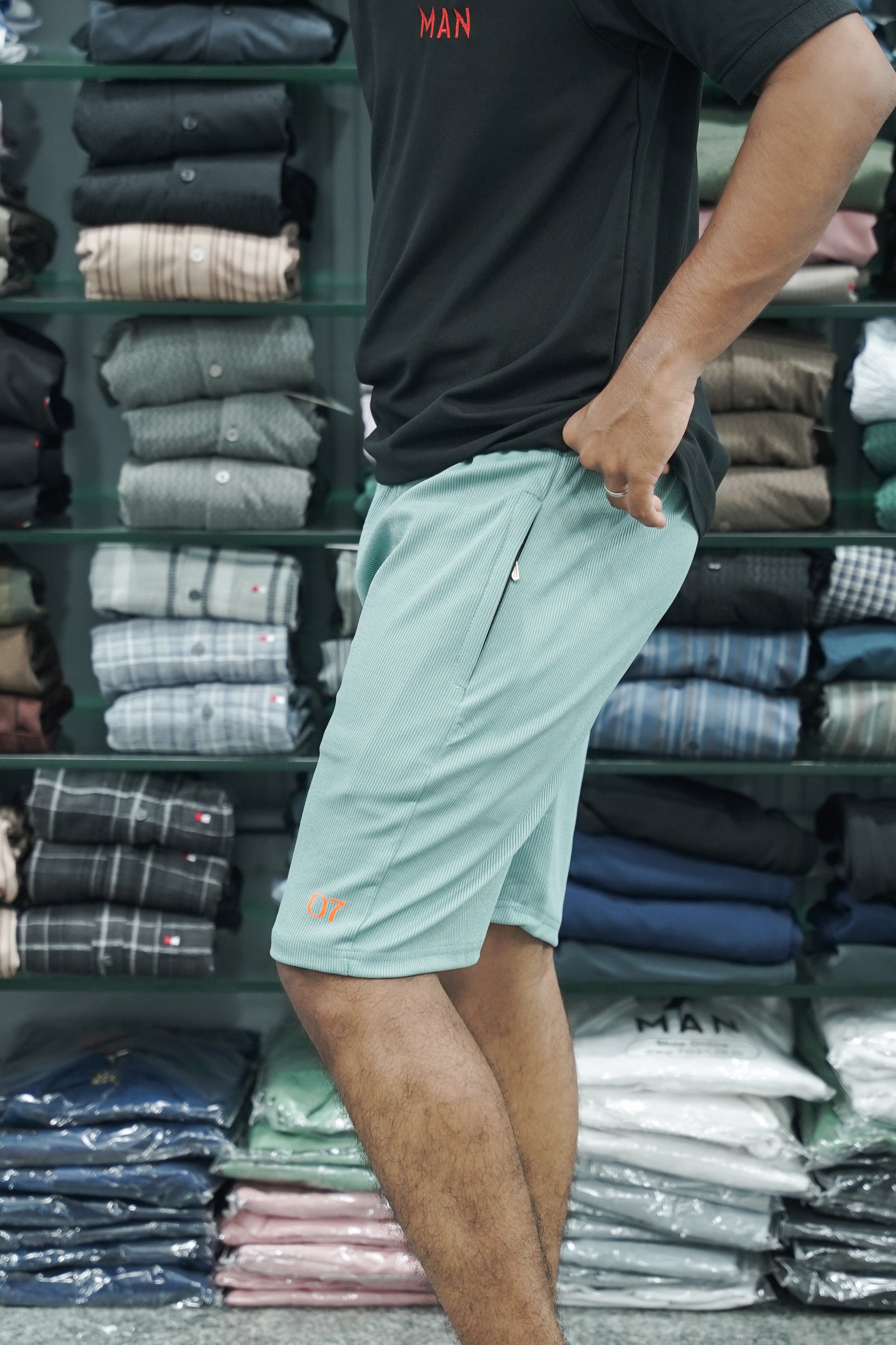 Daily Wear Trendy Mens Korean Trouser & Shorts - Sky Blue