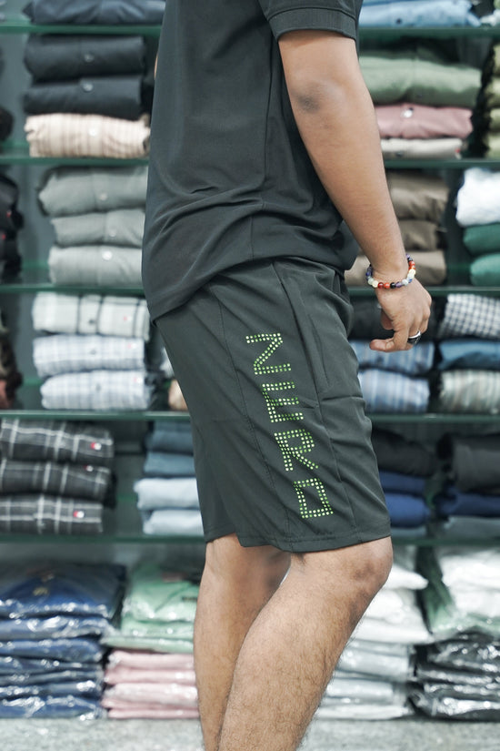 Daily Wear Trendy Mens NS Laser Printed Trouser & Shorts - Black