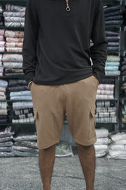 Daily Wear Trendy Mens Ottoman Trouser & Shorts - Brown-7 Man