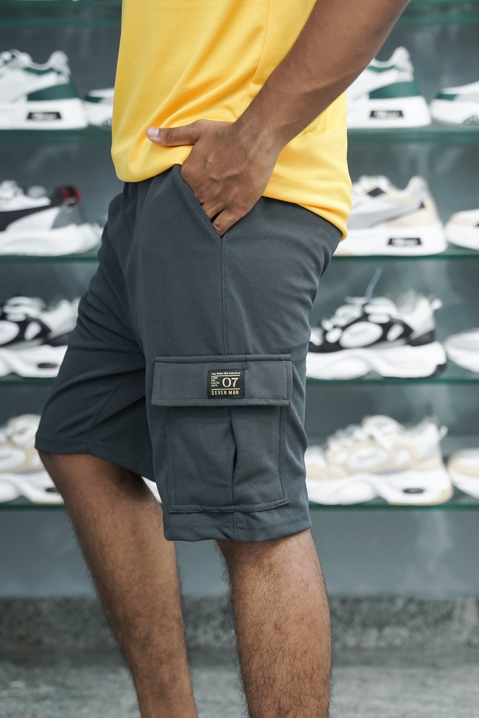 Daily Wear Trendy Mens Ottoman Trouser & Shorts - Grey