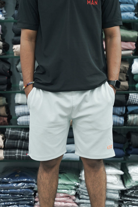 Daily Wear Trendy Mens Popcorn Trouser & Shorts - Ash