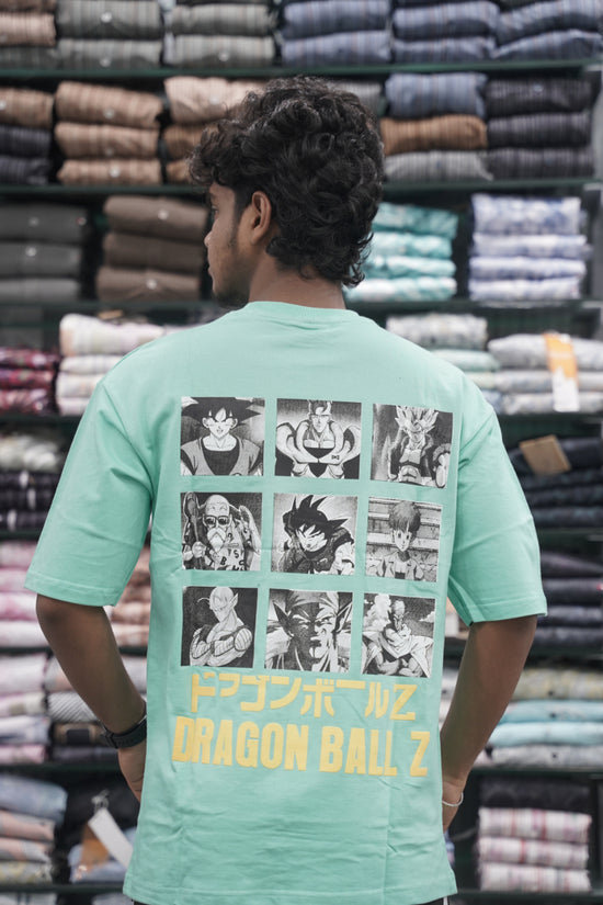 Five Sleeve Round Neck DRAGON Printed Mens Tshirt - Green-7 Man