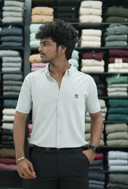 Half Sleeve 07 Lycra Shirt for Men - Ash