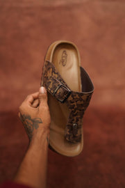 Men’s Brown Camouflage Buckle Sandals – Trendy & Durable Footwear-7 Man