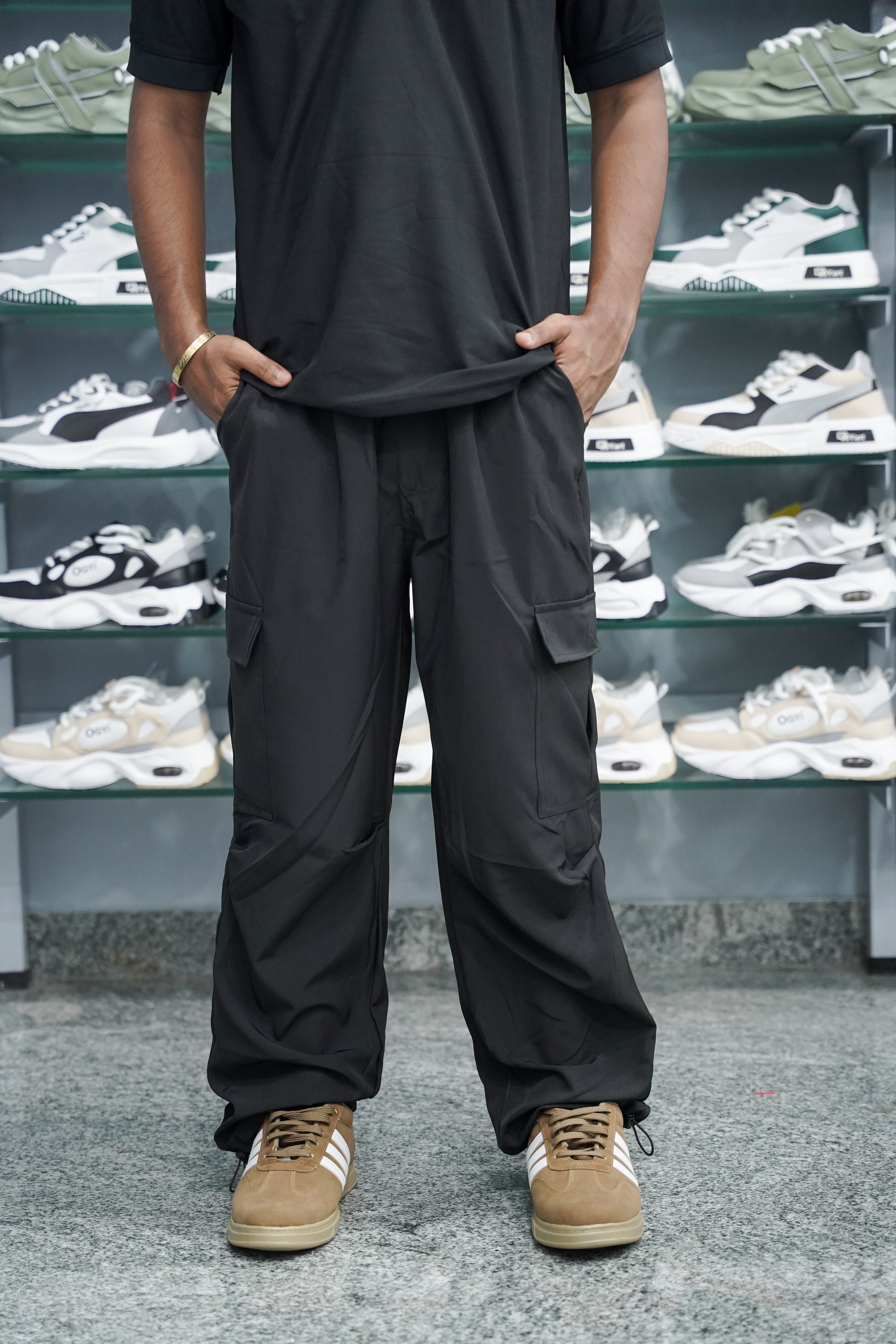 Mens Daily Wear Ballon Baggy Pant - Black
