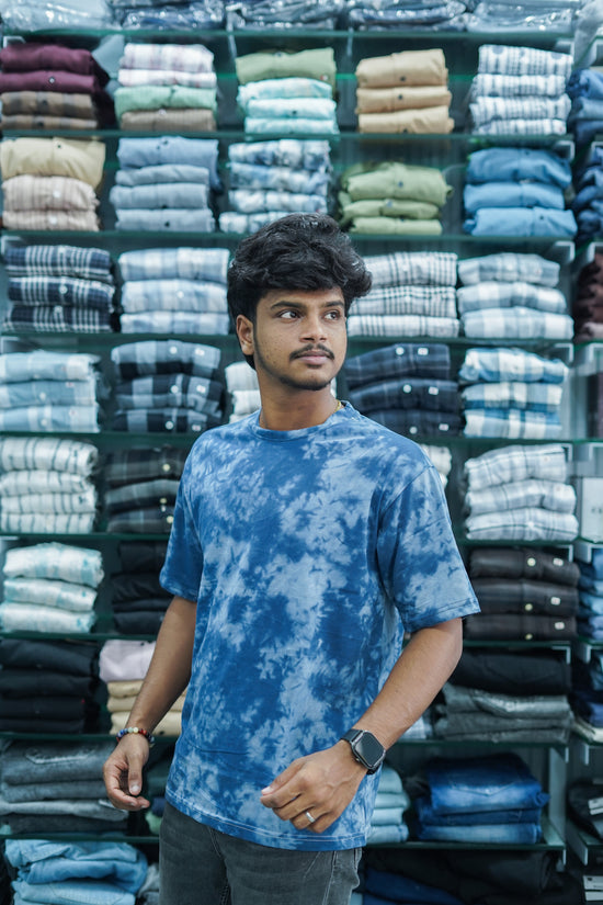 Men's Dailywear Half Sleeve Round Neck Printed T-Shirt -  Blue