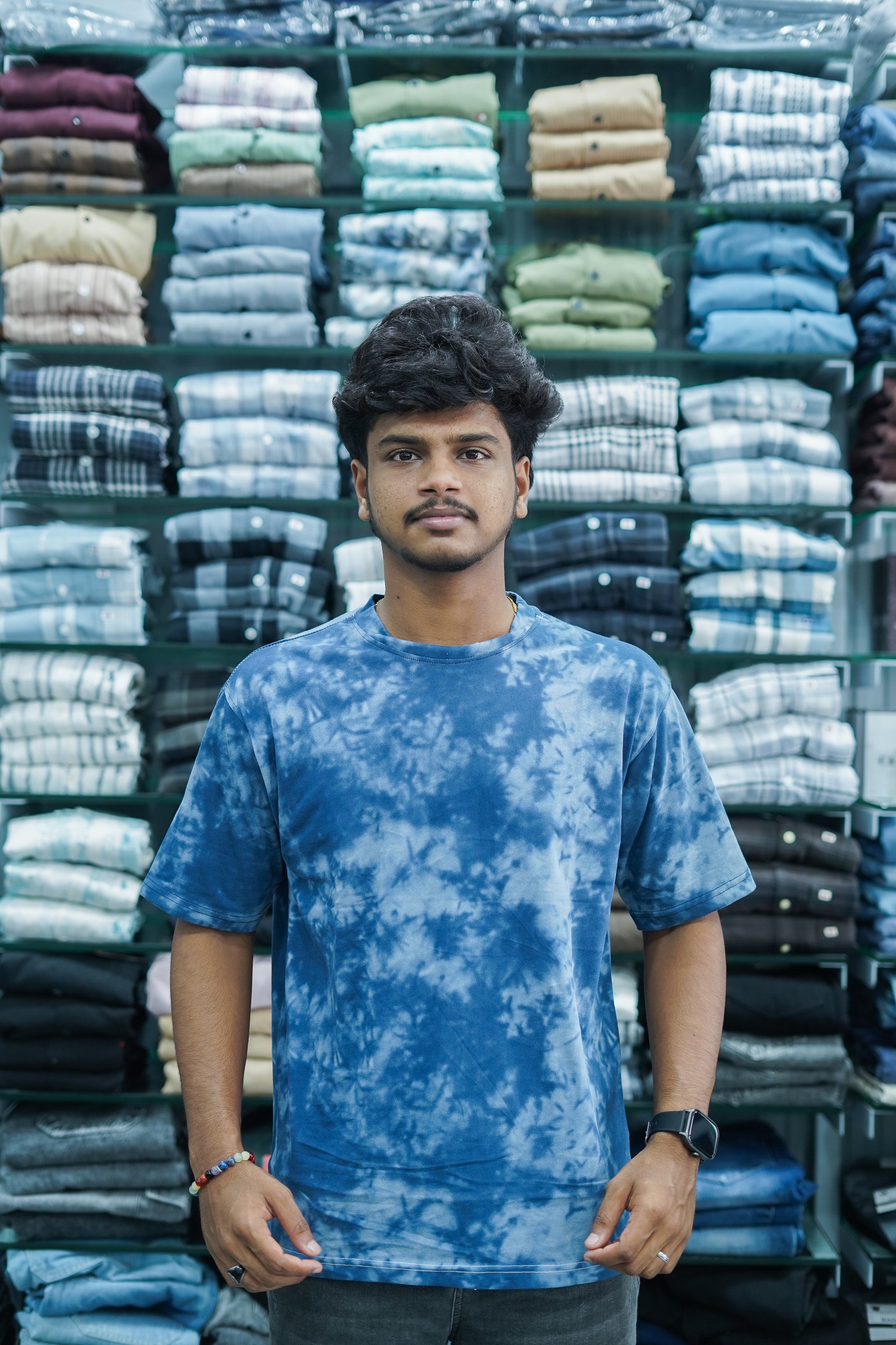 Men's Dailywear Half Sleeve Round Neck Printed T-Shirt -  Blue