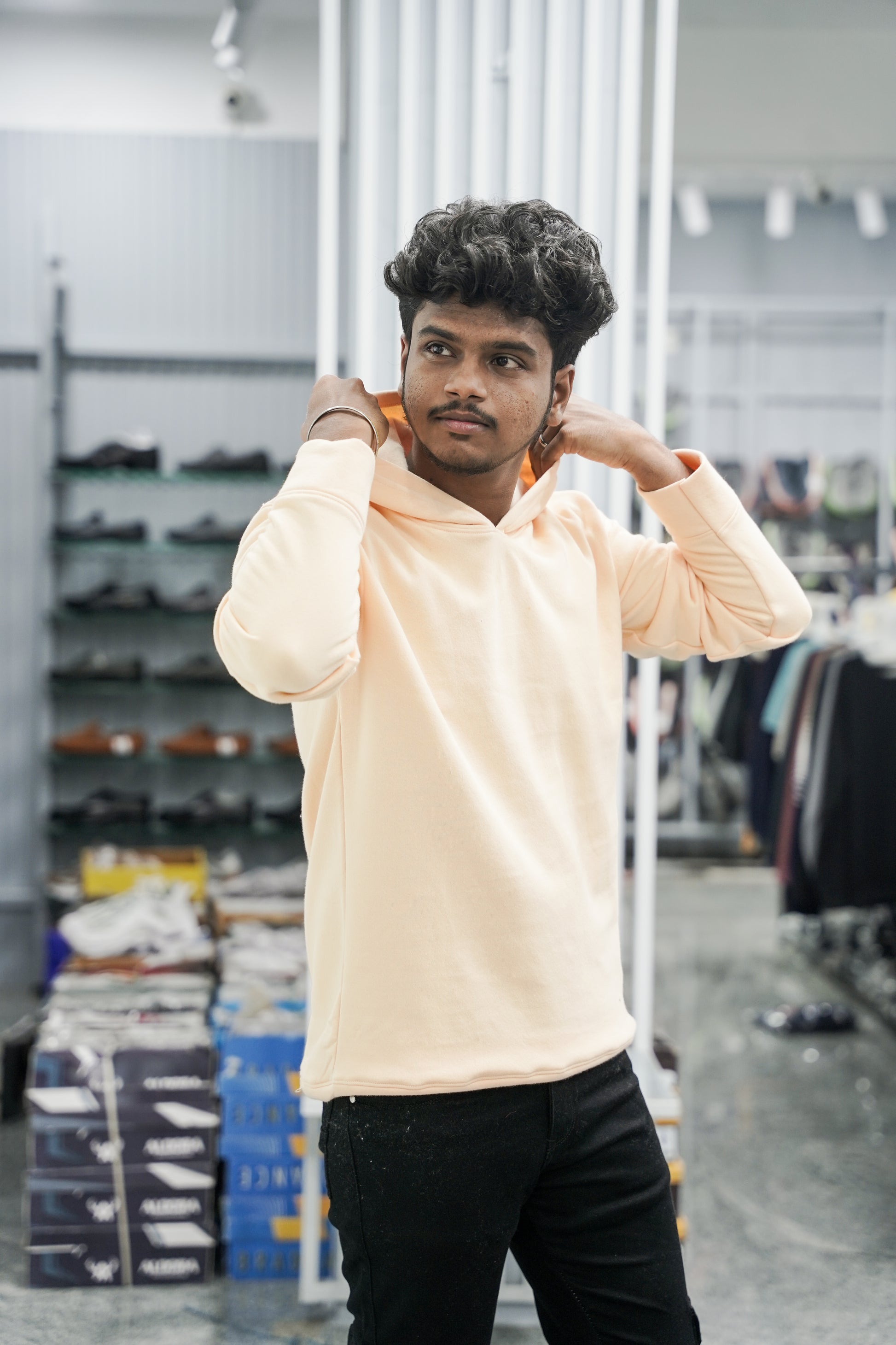 Mens Full Sleeve Plain Sweatshirts & Hoodies - Orange