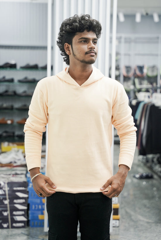 Mens Full Sleeve Plain Sweatshirts & Hoodies - Orange
