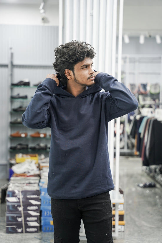Mens Full Sleeve Plain Sweatshirts & Hoodies - Dark Grey