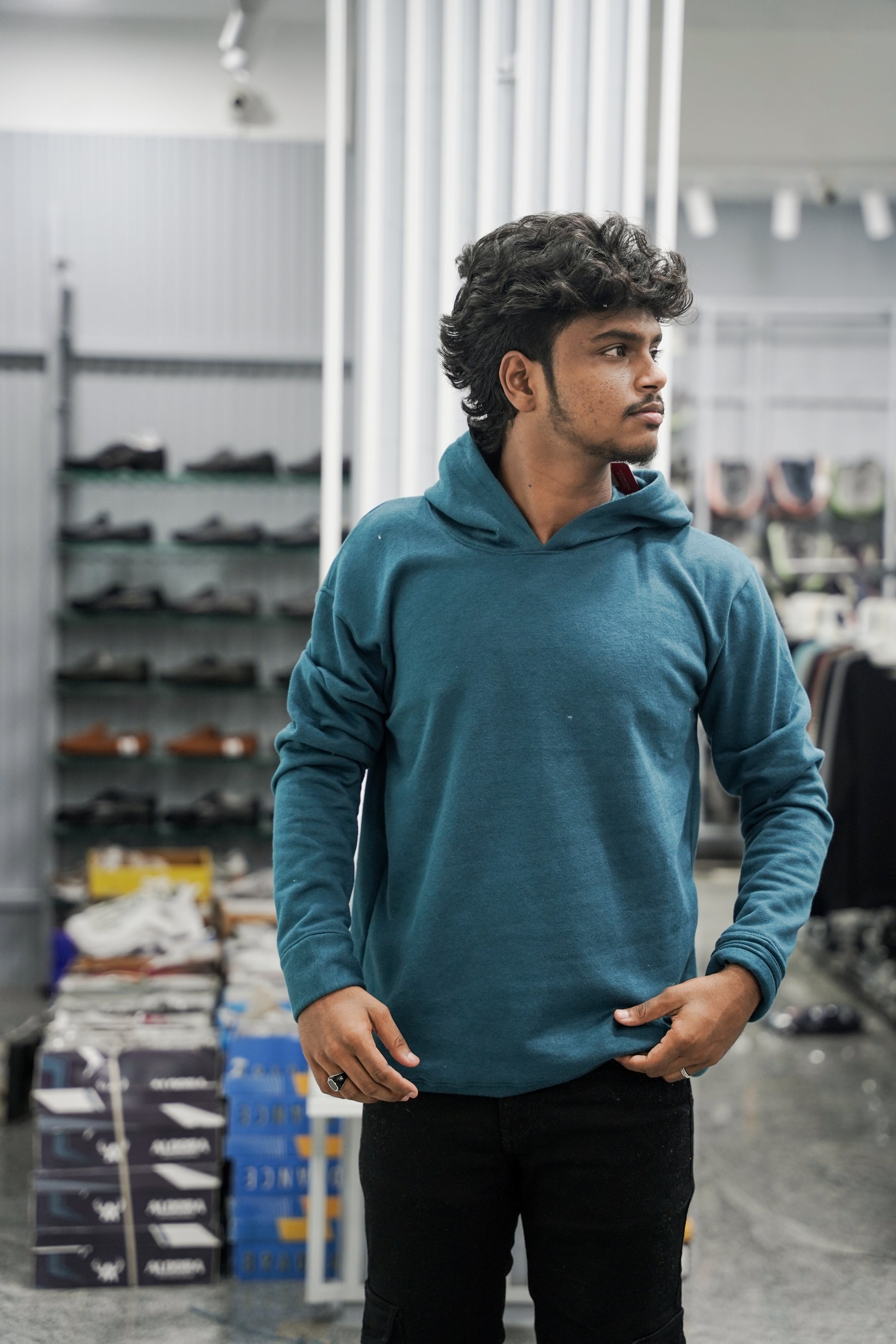 Mens Full Sleeve Plain Sweatshirts & Hoodies - Bottle Green