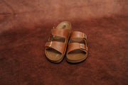 Men’s Leather Buckle Sandals – Stylish & Comfortable Footwear Brown-7 Man