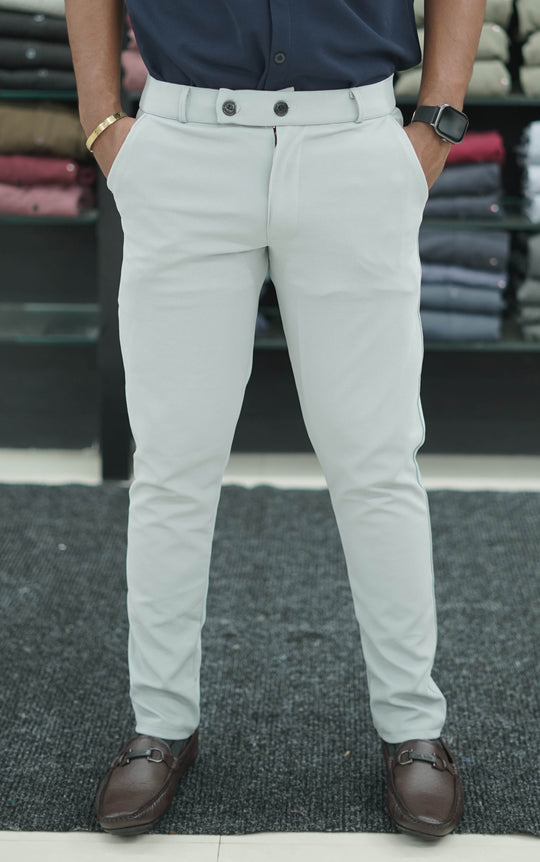 Men's Premium Slim Fit LYCRA PANT - Ash