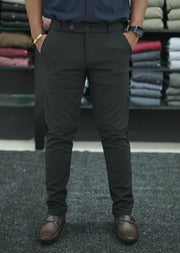 Premium Slim Fit Lycra Pants for Men – Stylish & Comfortable - Black