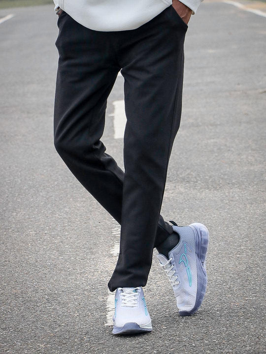 Men's Premium Slim Fit LYCRA PANT - Black