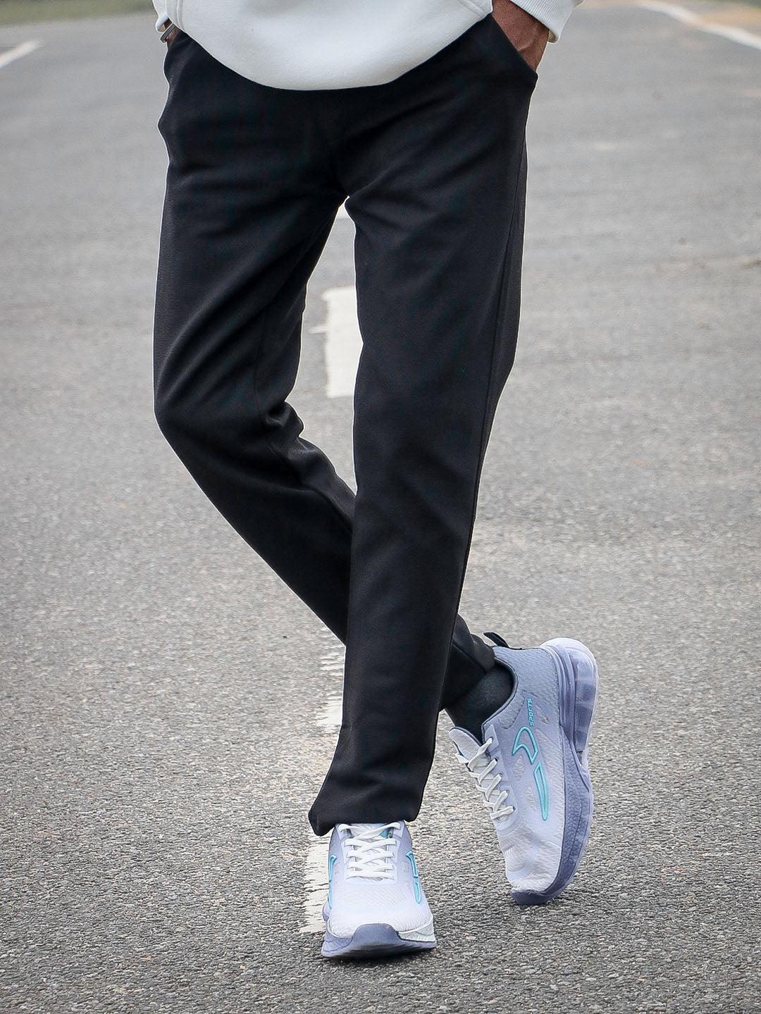 Premium Slim Fit Lycra Pants for Men – Stylish & Comfortable - Black-7 Man