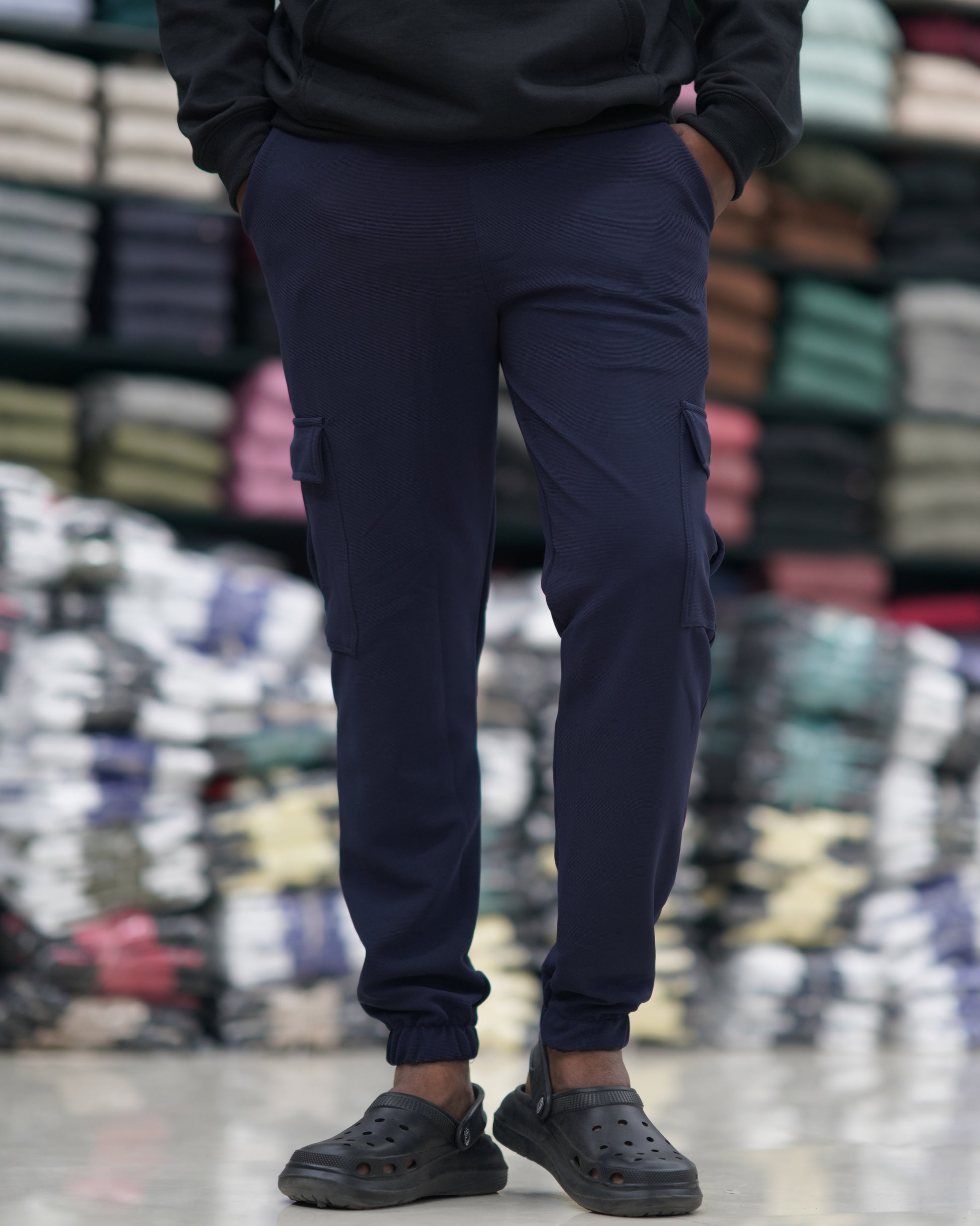 Men's Stylish Regular Fit Cargo Pant - NAVY BLUE-7 Man