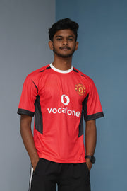 Five Sleeve Round-Neck Vodafone Printed Tshirt for men - Red-Shirt & Pant Combo-7 Man