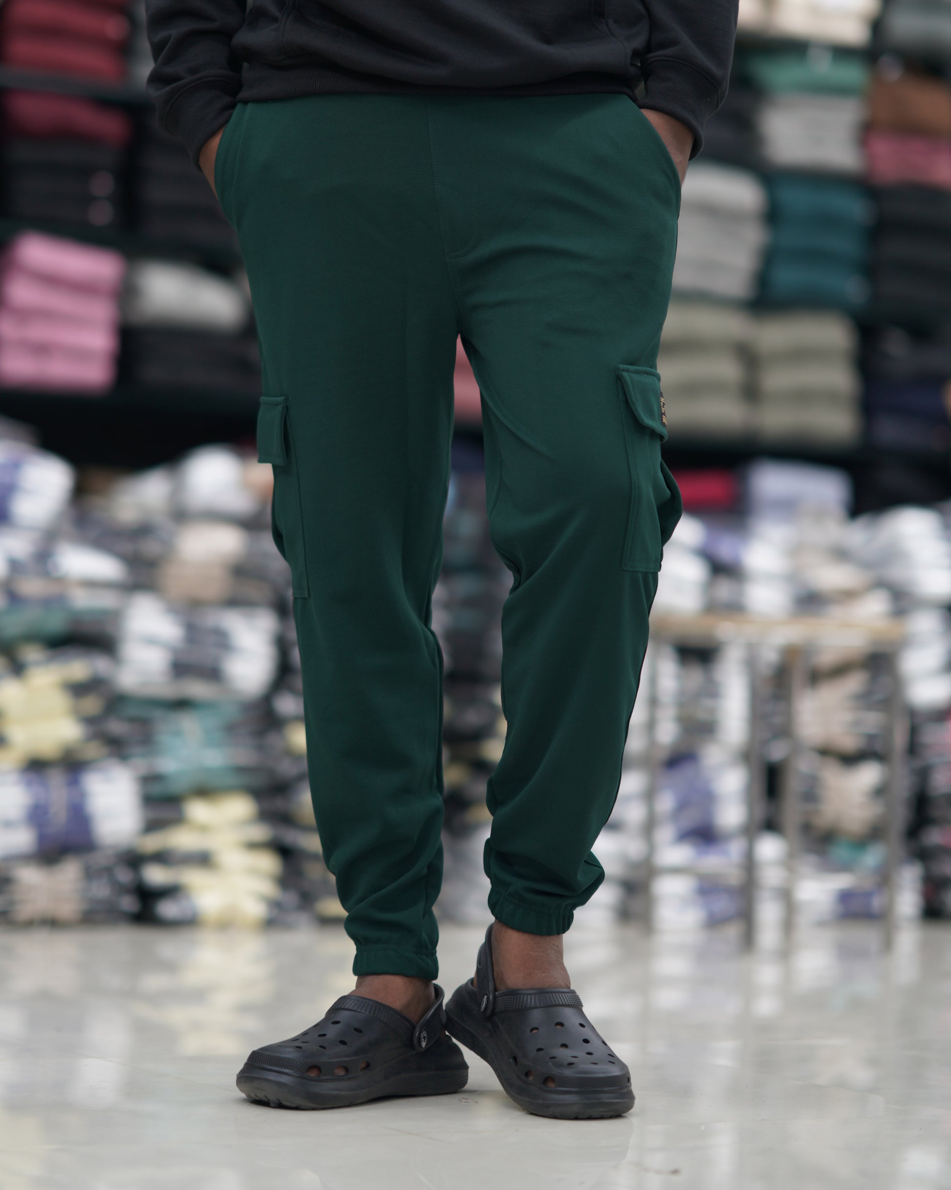 Men's Stylish Regular Fit Cargo Pant - Dark Green-7 Man