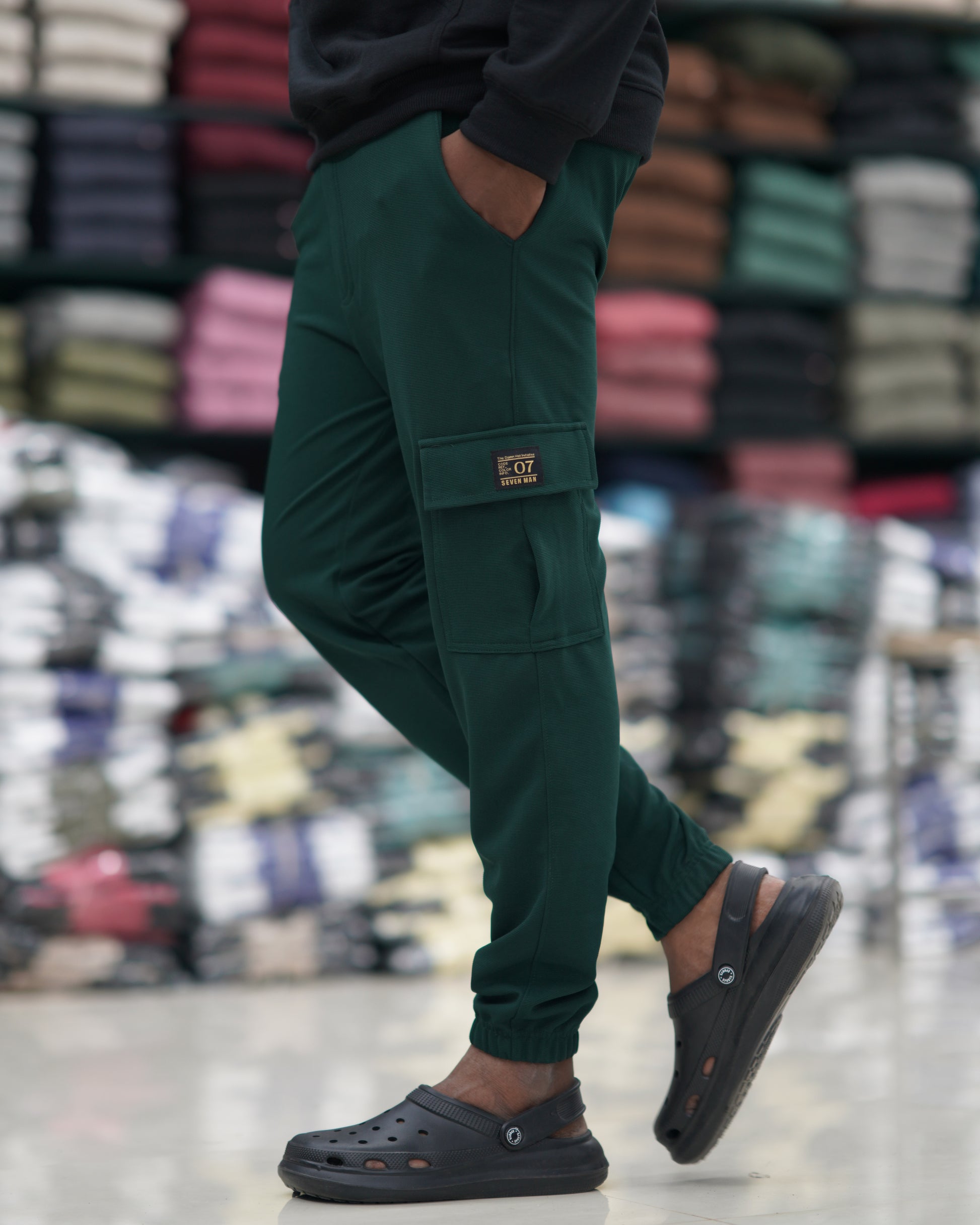 Men's Stylish Regular Fit Cargo Pant - Dark Green-7 Man