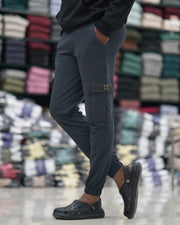 Men's Stylish Regular Fit Cargo Pant - GREY-7 Man