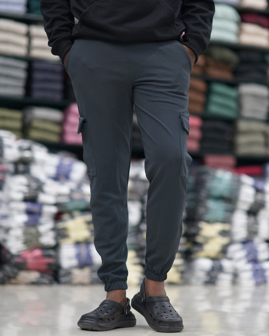 Men's Stylish Regular Fit Cargo Pant - GREY-7 Man