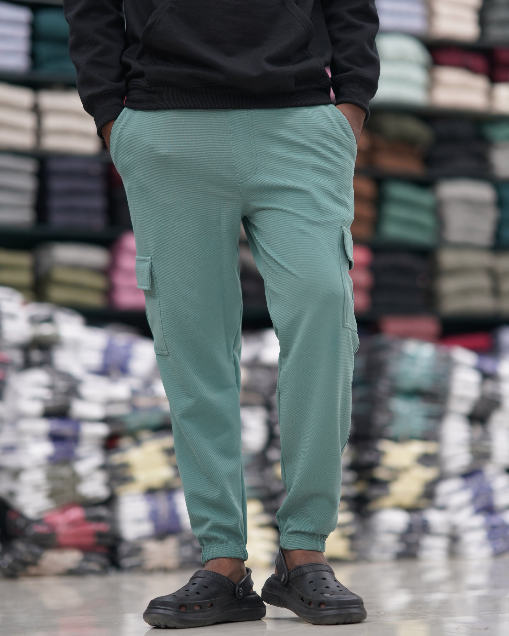 Men's Stylish Regular Fit Cargo Pant - Light Green-7 Man