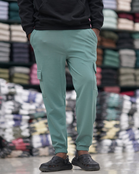 Men's Stylish Regular Fit Cargo Pant - Light Green-7 Man