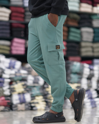Ottaman Cargo Track Pants for Men – Utility Joggers & Streetwear - Light Green