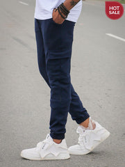 Men's Stylish Regular Fit Cargo Pant - NAVY BLUE-7 Man