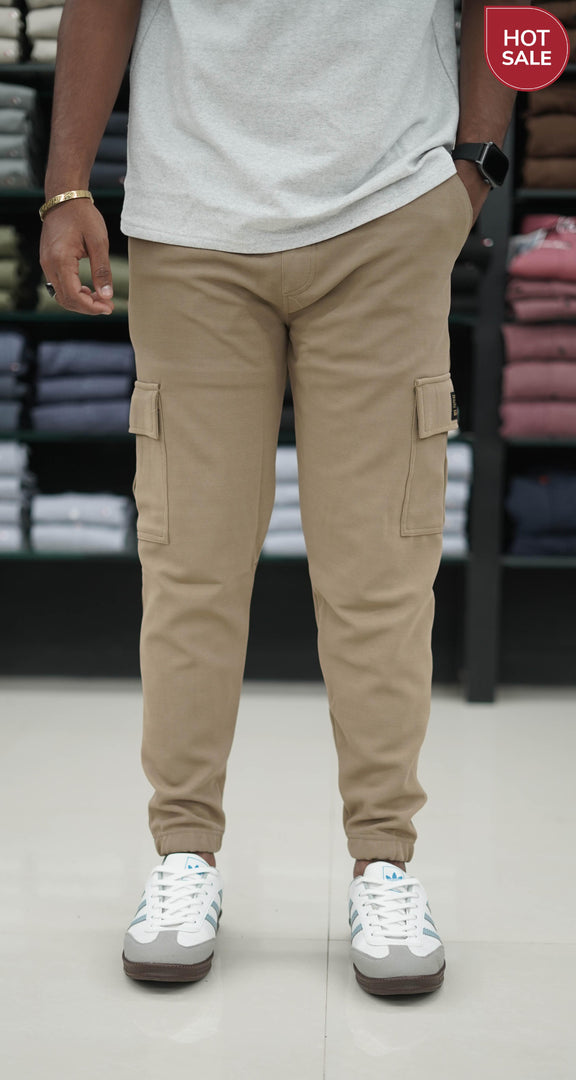 Men's Stylish Regular Fit Cargo Track Pant - SANDAL-7 Man