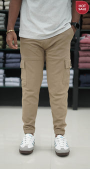 Men's Stylish Regular Fit Cargo Track Pant - SANDAL-7 Man