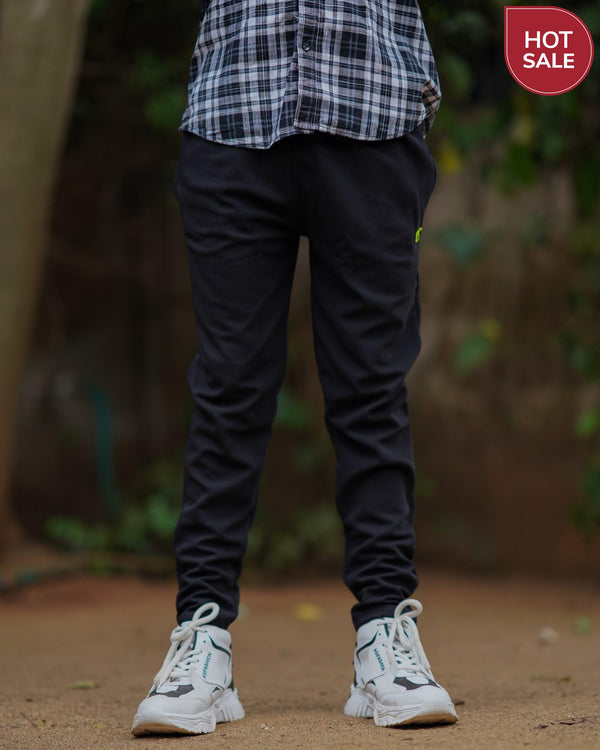 TRENDY MEN'S OTTAMAN TRACK PANT- BLACK