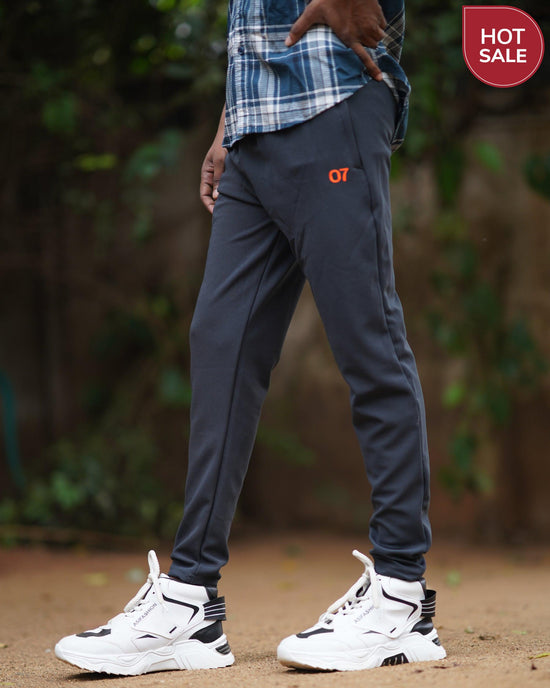 TRENDY MEN'S OTTAMAN TRACK PANT-DARK GREY-7 Man