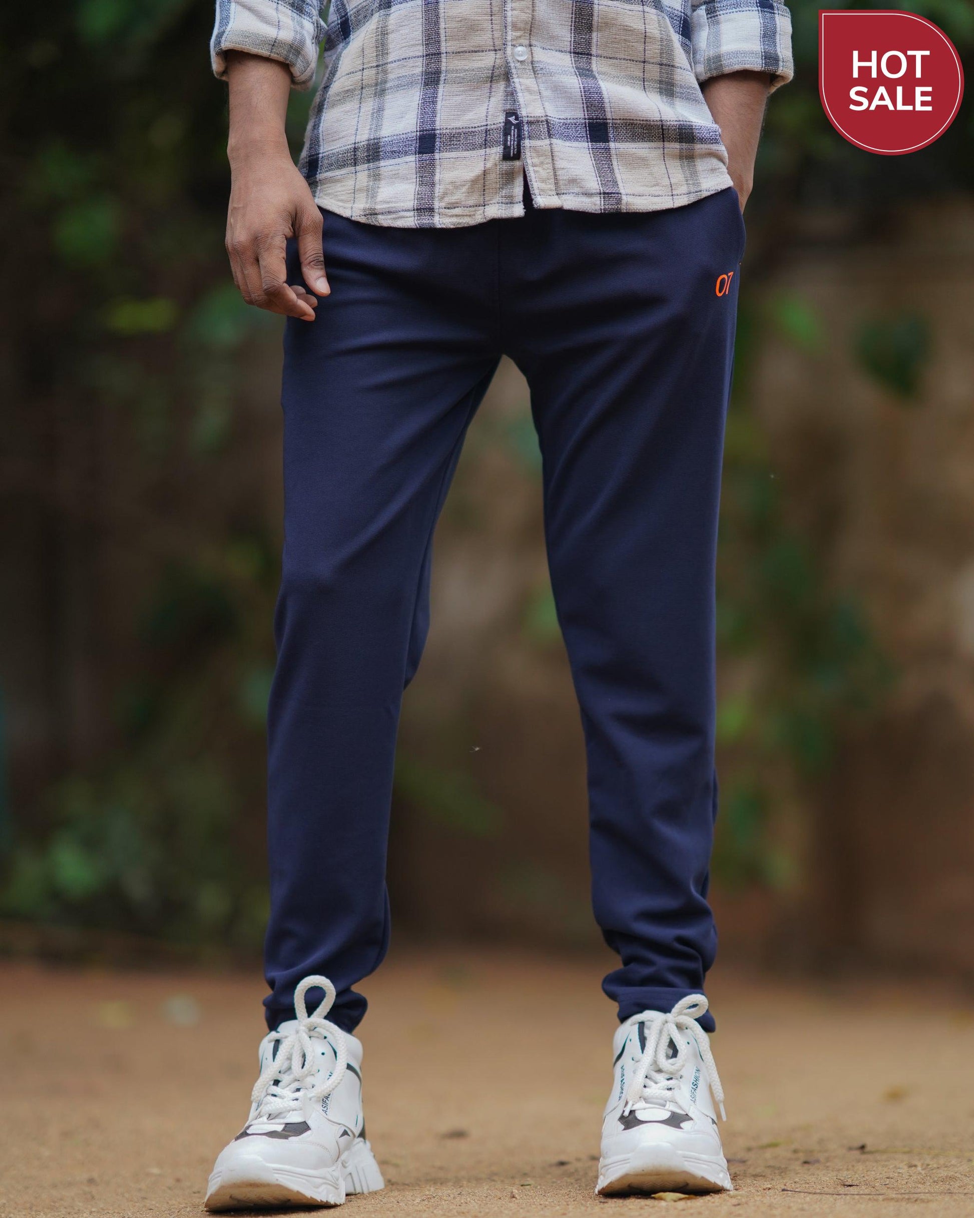 TRENDY MEN'S OTTAMAN TRACK PANT-NAVY BLUE-7 Man